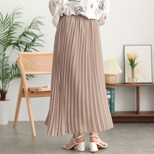大きいサイズ レディース シフォンプリーツスカート 416803s