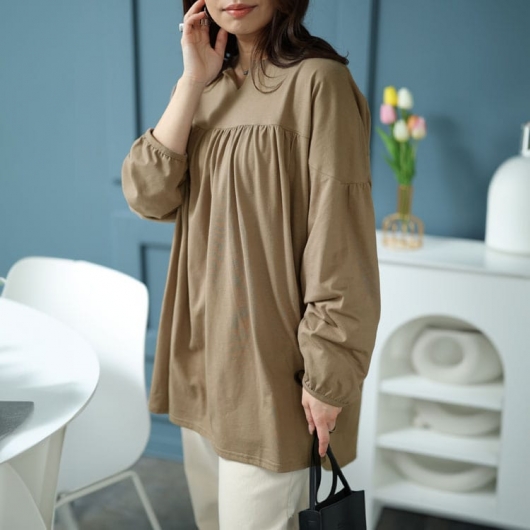 新品 未使用 かぐれ ウエストギャザープルオーバー （難あり） 新品タグ付き かぐれウエストギャザープルオーバー ホワイト