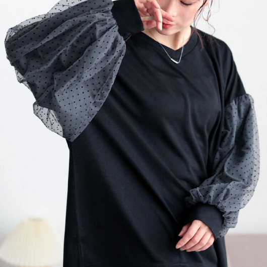 【美品】ワンダフルワールド ドットチュール オーバーベスト ブラック チュールベストワンピース