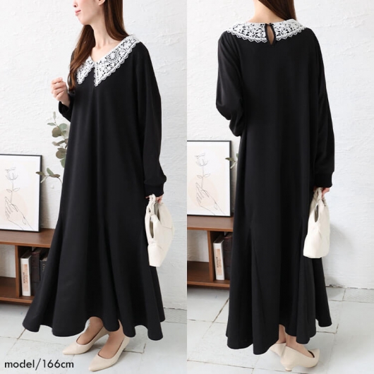 イベントセール】 大きいサイズ レディース 襟レースマーメイド