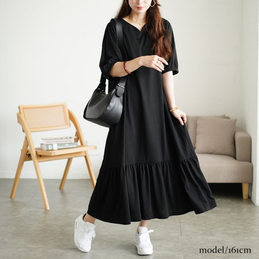 セール対象商品】 大きいサイズ レディース ハートネックパフスリーブ