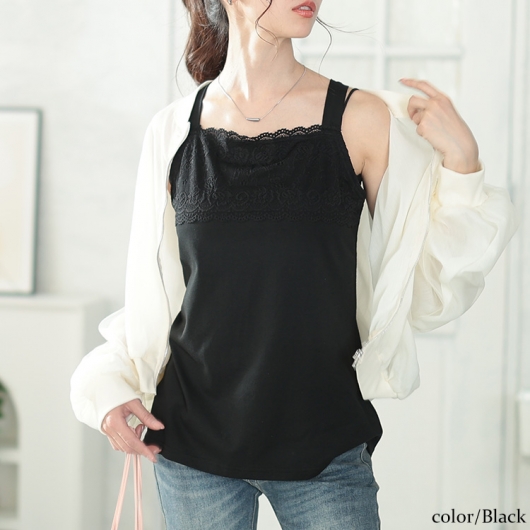 大きいサイズ レディース スカラップレースタンクトップ cast-5554005