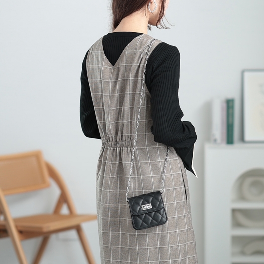 アナイ 38 グレンチェックジャンパースカート