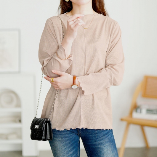 大きいサイズ レディース 前後2wayラメシアーメロートップス