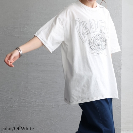 大きいサイズ レディース 線刺繍半袖Tシャツ cros-130121 【ゆうパケット可】｜大きいサイズのレディース服 専門通販【ゴールドジャパン公式サイト】