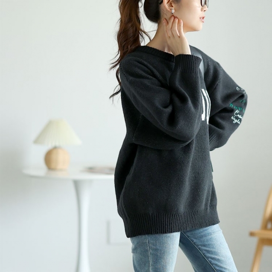 【loungedress】ジャガードロゴニット　グレー ジャガードロゴニットトップス[lt03] | レディースファッション