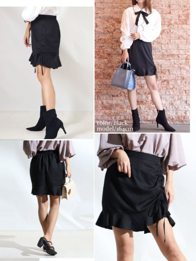 大きいサイズ レディース マーメイドミニスカート fem-183