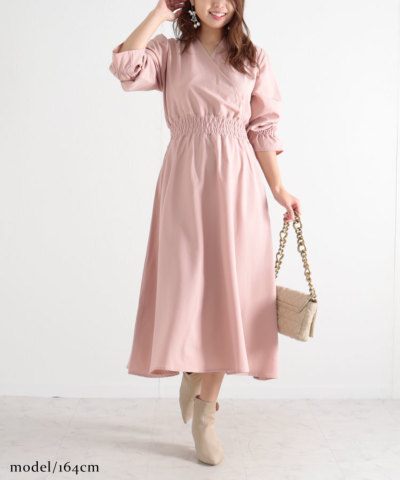 イベントセール】 大きいサイズ レディース カシュクールロング