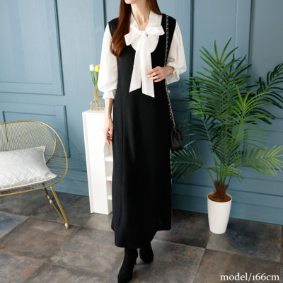 イベントセール】 大きいサイズ レディース ボウタイブラウス＆ニット