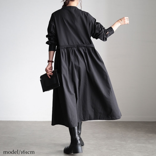 デミバフミンク 大きいサイズ ブラウン フレアシルエット 丈105cm XL