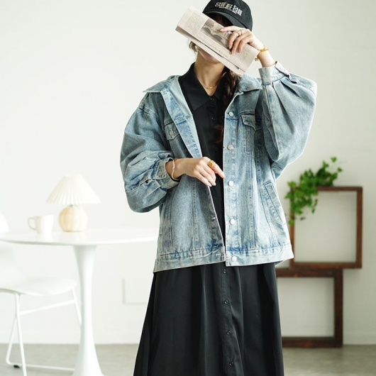 大きいサイズ レディース ウエストタックシャツワンピース fem