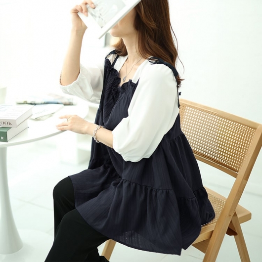May様用【新品タグ付き】Omekashi レイヤードキャミチュニック 今季一推しアイテム】レイヤードキャミチュニック | Omekashi