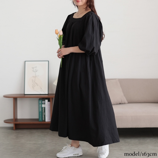 ゴールデン　お値下げ　大正ロマン縮緬ワンピース イベントセール】 大きいサイズ レディース コットンリネンスクエア