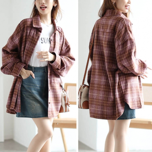 セール対象商品】 大きいサイズ レディース チェック柄