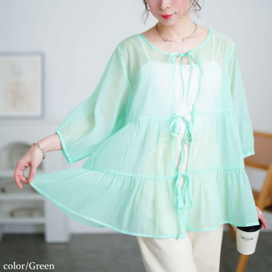 芽風チュニック♡本日8/28お値下げ終了になります♡ 大きいサイズ レディース 前後2wayリボンティアードチュニック