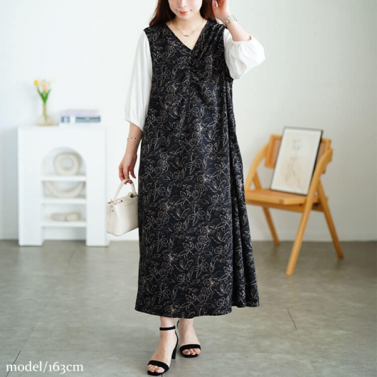 【大人気】SANDRO 花柄 ギャザー ミニワンピース 大人気】SANDRO 花柄 ギャザー ミニワンピース (sandro