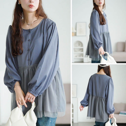 未使用に近い　RACHEL COMEY チュニック　ペプラム　定価6万3000円 大きいサイズ レディース チュールドッキングペプラムチュニック