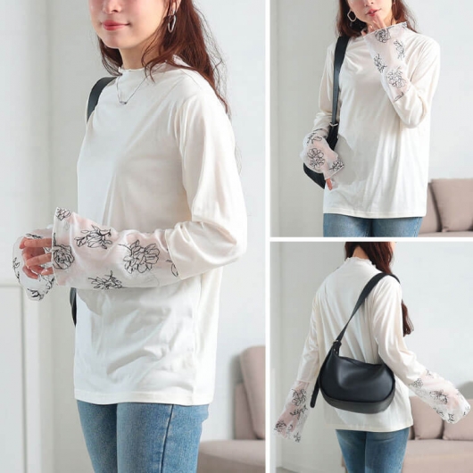 【試着のみ】2025完売ストロベリーフィールズ　シアーライトミュゲ花柄フレア 公式】 STRAWBERRY-FIELDS(ストロベリーフィールズ)