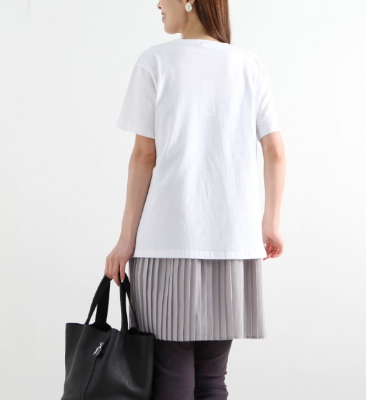 大きいサイズ レディース プリーツ切替えレイヤードキャミソール