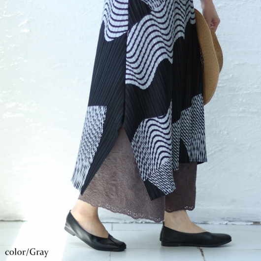 大きいサイズ レディース 刺繍レースコットンペチパンツ gold932