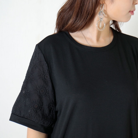 大きいサイズ✨近年 極美品 トゥービーシック 黒異素材ドッキングワンピース 46 大きいサイズ✨近年 極美品 トゥービーシック 黒異素材