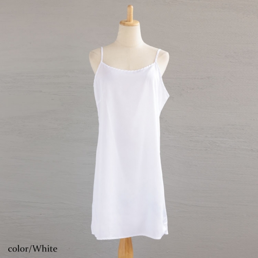 大きいサイズ レディース 透けないペチコートキャミソールワンピース