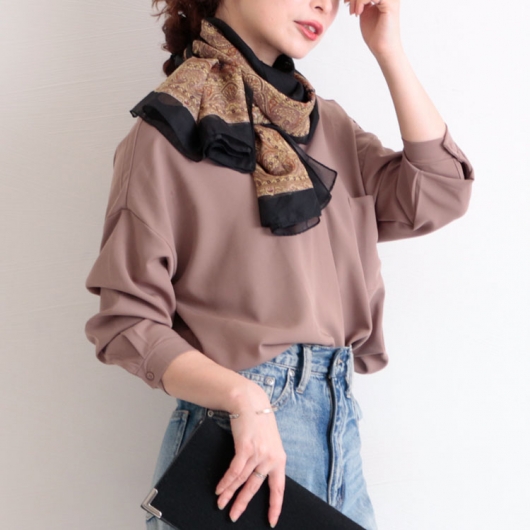 美品　大きいサイズ　old honey 個性的　ポンチョ 大きいサイズ レディース エスニック柄スカーフポンチョ goldy