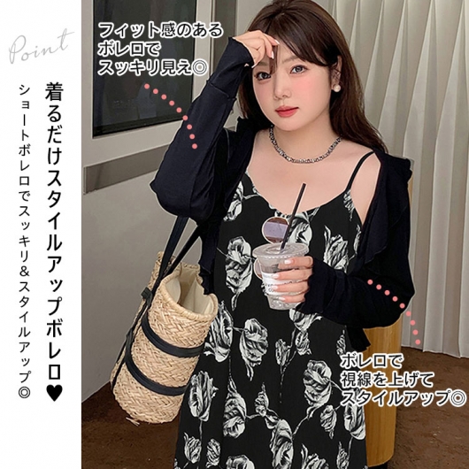 美品 フランコフェラーロ ボレロワンピース ビジュー イトキン