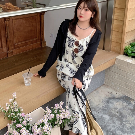 イベントセール】 大きいサイズ レディース ボレロ付き花柄