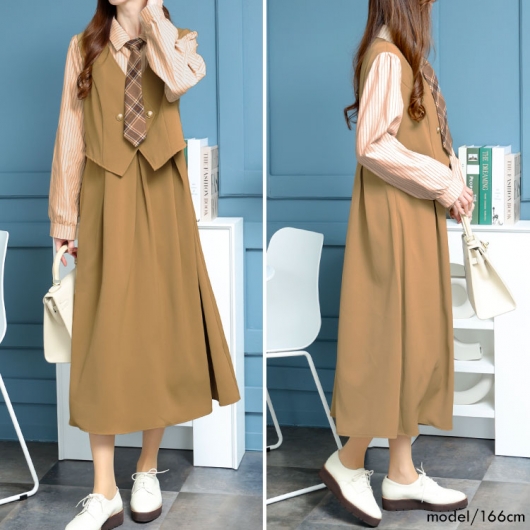 BRIEFING ネイビー⭐︎ワンピース Sサイズ 大きいサイズ】シンプルなVネックワンピース ネイビー 紺