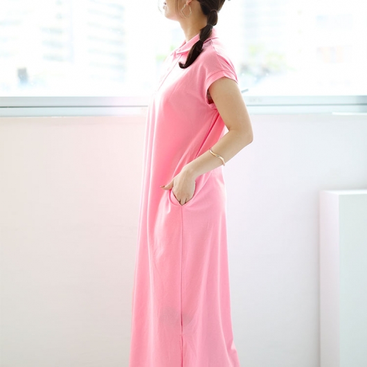 ✨極美品✨ルコック❣️大きいさサイズ　ワンピース　ポロ　ボーダー　ロゴ　LL ルコックスポルティフ/半袖/ポロワンピース/チュニック/ボーダー