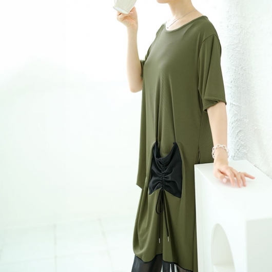 アシンメトリーデザインセットワンピース
