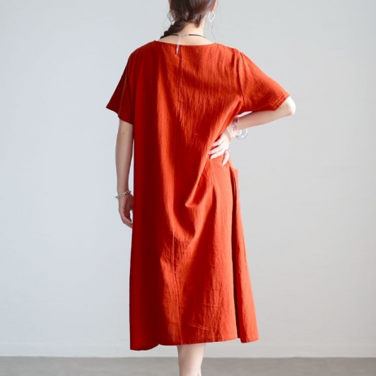 【中古品】【美品】アルビチオ　ダウンワンピース　ファー付き　オレンジ　38サイズ ぽかぽかファーダウンコート・アウター（3L/5L)/Taberunosky