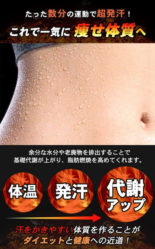 大きいサイズ レディース 超発汗！着るだけダイエットポケット