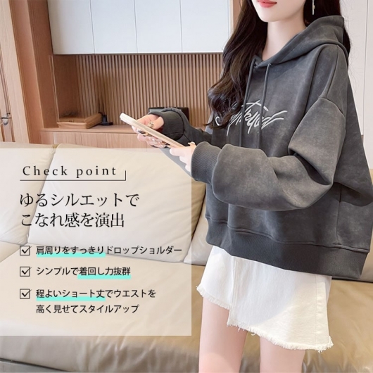 大きいサイズ レディース ドロップショルダーロゴパーカー goldy 大きいサイズ レディース ドロップショルダーロゴパーカー goldy