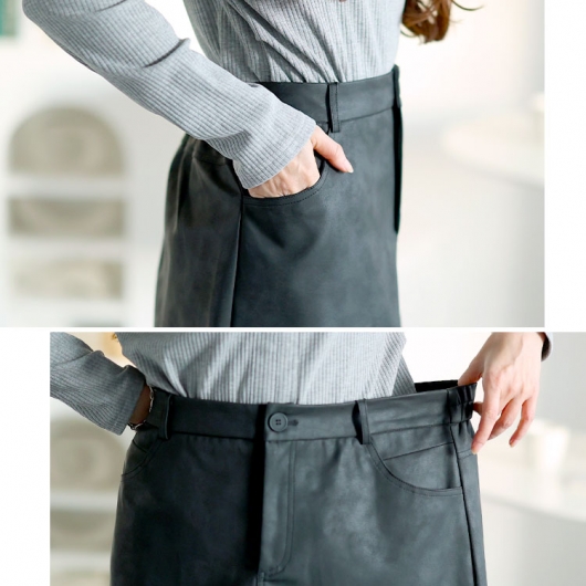 大きいサイズ レディース フェイクレザー台形ミニスカパン goldy-1623 大きいサイズ レディース フェイクレザー台形ミニスカパン goldy-1623