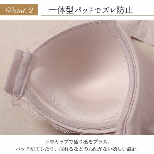 大きいサイズ レディース フロントホックシームレスブラ goldy