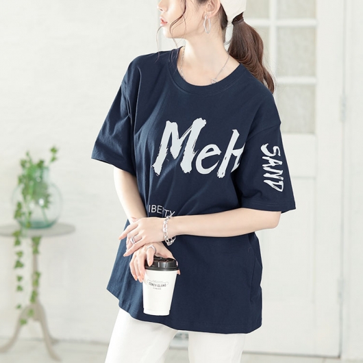 大きいサイズ レディース ビッグロゴコットンTシャツ goldy-1661