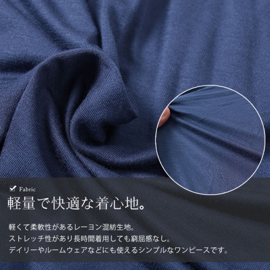 大きいサイズ レディース Vネックドルマンチュニックワンピース