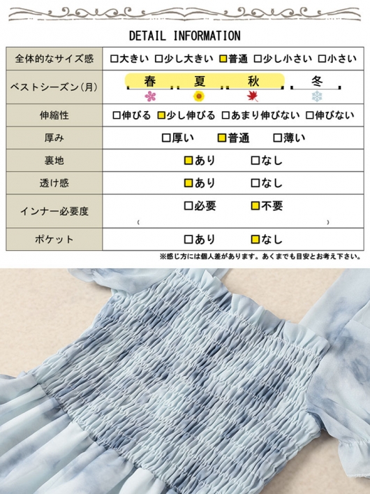 大きいサイズ レディース 水彩花柄シャーリングワンピース goldy