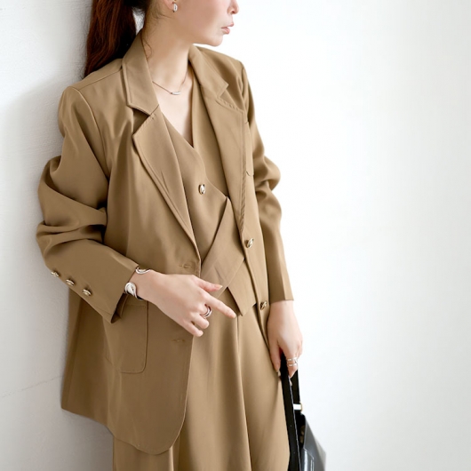 大きいサイズ レディース テーラードジャケット＆ベスト