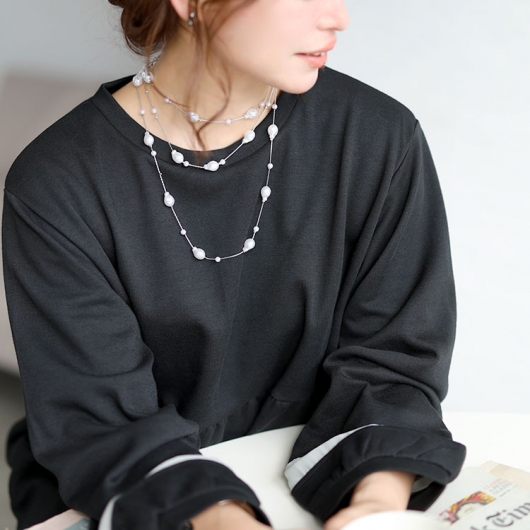 LOHEN Uネックロンパース　未使用　タグ付き 大きいサイズ レディース 深Vネックダブルボタンロングベスト wk