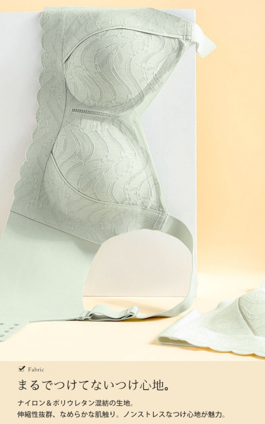 大きいサイズ レディース 4段ホック脇高ノンワイヤーブラ goldy