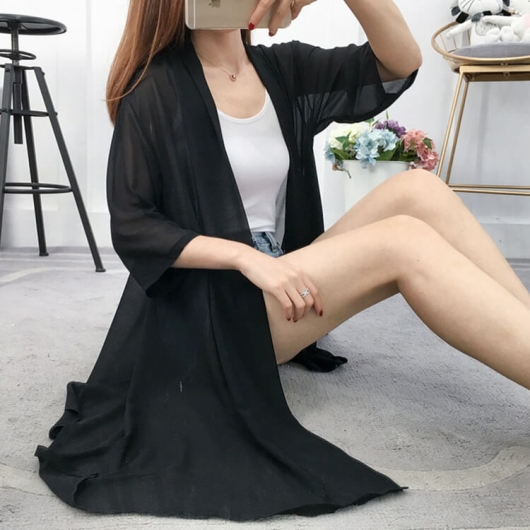 大きいサイズ レディース シースルーサマーカーディガン goldy