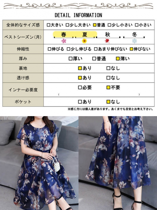 大きいサイズ レディース オリエンタルブルーフラワーワンピース 大きいサイズ レディース オリエンタルブルーフラワーワンピース