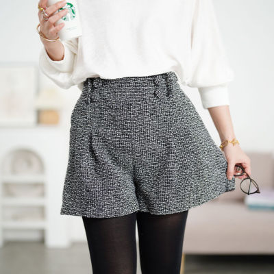 ツィードショートパンツ 大きいサイズ レディース ツイードフレアショートパンツ jp008｜大きい