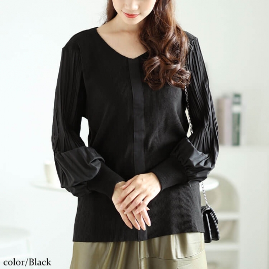 イベントセール】 大きいサイズ レディース プリーツボリューム