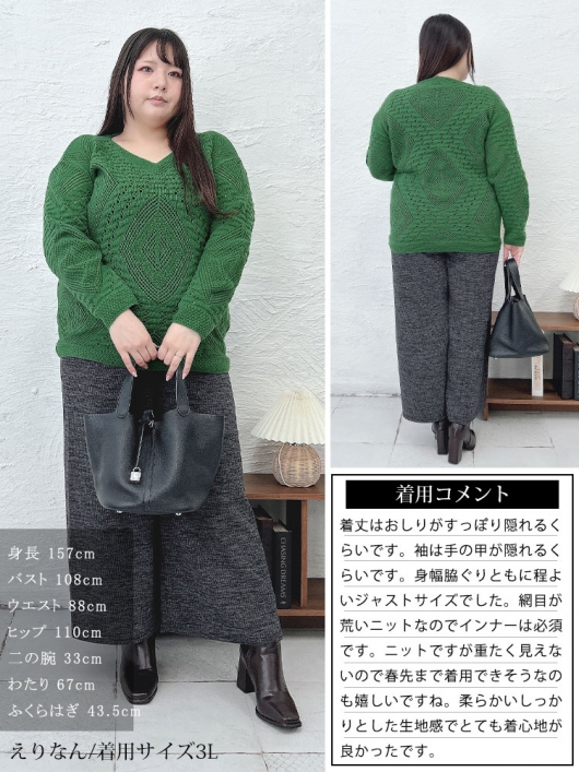 Gold Case(ゴールドケース)Vネックニット【サイズ42)(ピンクベージュ) GOLDJAPAN 大きいサイズ レディース トップス ベスト ニット V