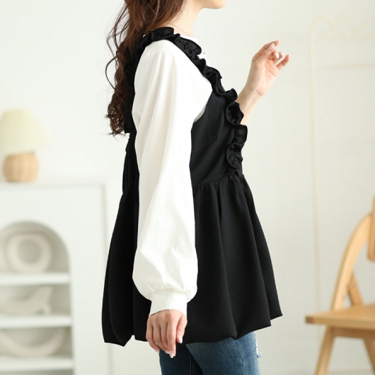 GOLDS♡肩紐ビジュー付き♡サテン×シフォン♡ラッフルフリルキャミ
