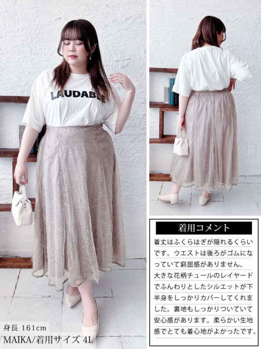 エスカパレード　帯着き　美品 STRATA(エストラータ) ミックスレースアシメギャザースカート